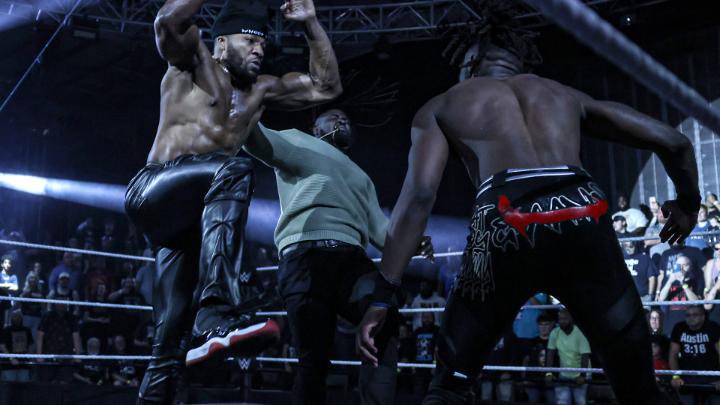 Darkstate makes their presence known as chaos continues between Oba Femi wwe, Je’Von Evans and Trick Williams. #WWENXT