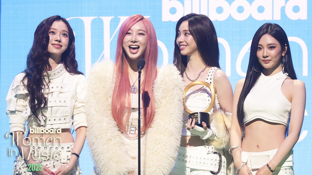 Su-su-su-supernovas 🌟 aespa accept the GROUP OF THE YEAR award at #BBWomenInMusic Watch more from Billboard Women in Music now at