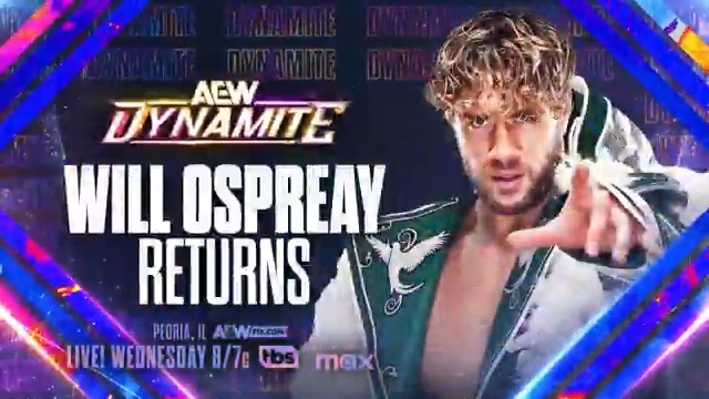 THIS WEDNESDAY 04/02! #AEWDynamite Peoria, IL LIVE at 8ET / 7CT on TBS Network + @SportsOnMax Will Ospreay Returns! "Restore the feeling? I AM the feeling!" Will Ospreay • ウィル・オスプレイ returns to Dynamite THIS WEDNESDAY!