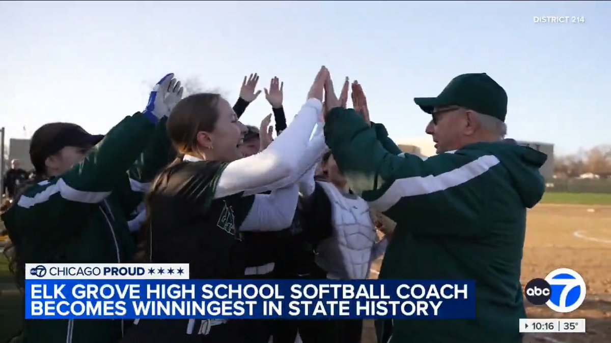 HE DID IT!! 🎉 Elk Grove's Ken Grams is now the winningest softball coach in Illinois with an incredible 1,045 wins. Congratulations to Coach Grams for 44 years of dedication to the game and this monumental achievement!