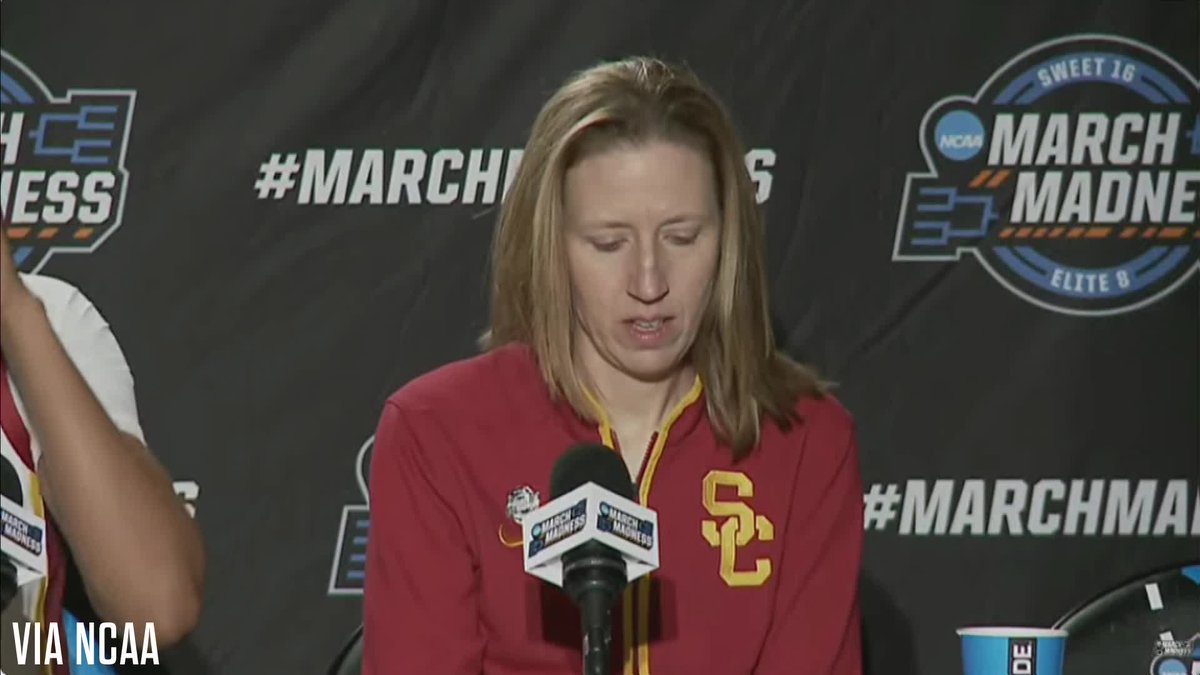 Lindsay Gottlieb shares that Geno Auriemma texted her two days after USC beat UConn in December: "As much as this hurts for our kids, how do you not have respect and root for a team that had to figure some things out, too, along the way and has battled injuries?"