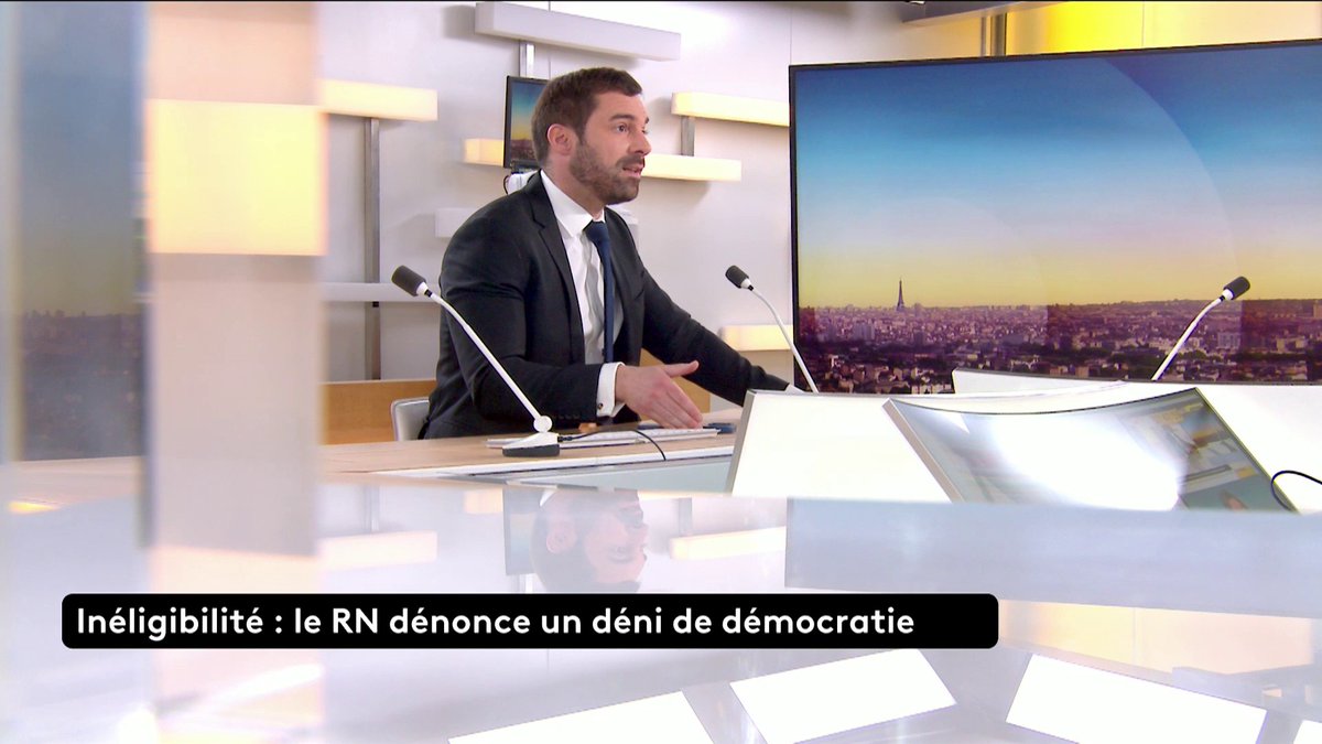 ⚡️ 🗣 "Il y a une déviance de la justice qui fait de la politique et qui a envie de se débarrasser du premier parti de France. On reproche à Marine le Pen et au RN de s'être défendus" assène Julien Odoul, député RN.