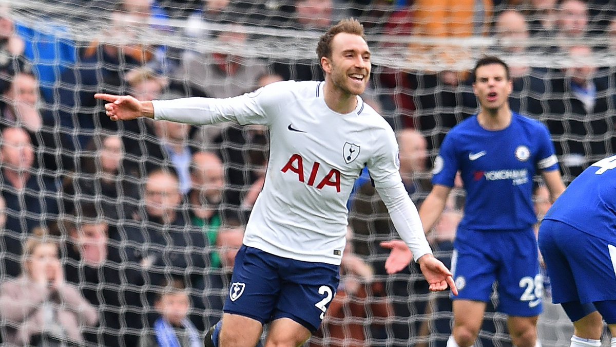 On This Day in 2018, we beat Chelsea at Stamford Bridge in the Premier League for the first time in 28 years. Eriksen and Dele Alli at their best 🔥 #THFC