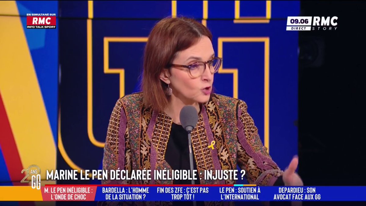 🧑⚖️ Marine Le Pen inéligible : "C'est injuste" 🗣️ Barbara Lefebvre : "Le juge criminalise les motifs de la défense. Un juge doit juger les faits, pas le choix de la stratégie de défense." #GGRMC