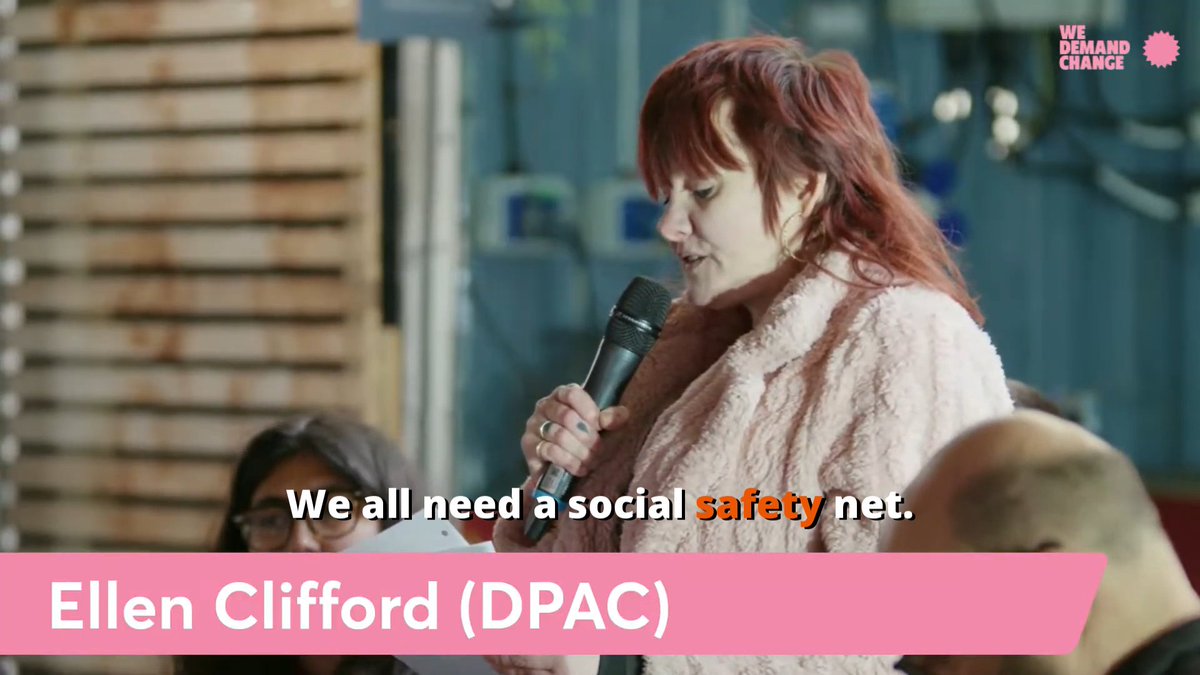 DPAC's Ellen Clifford's terrific speech on Labour's disability benefit cuts. "Deaf and disabled people are now in the fight of our lives." #WelfareNotWarfare Ellen Clifford DPAC