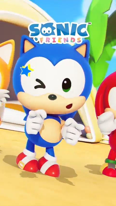 / キュートなソニックたちが送る ショートアニメ『SONIC & FRIENDS』 最新動画 公開中👍 ̖́-︎ \ おなじみのチームでステップ🟡🔵🔴 👇音声ありの動画はこちら👇 #ソニフレ