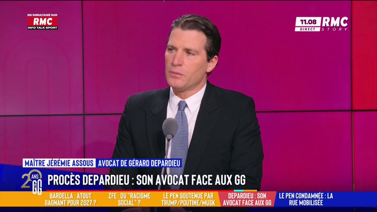 👨🏻‍⚖️ Procès Depardieu, son avocat face aux GG : "J'ai reçu des menaces physiques." 🎙️ Jérémie Assous : "À partir du moment où j'ai demandé la nullité, la réponse a été que j'étais grossier, ridicule et surtout, qu'ils avaient envie de me donner des tartes." #GGRMC