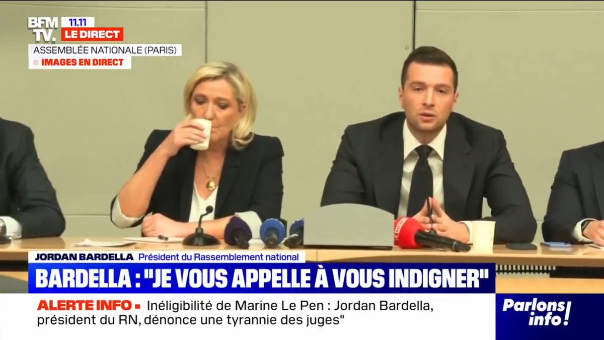 Quelle est cette démocratie où, en quelques jours, on ferme une chaîne de télévision, première chaîne de la TNT ; où l'on empêche la leader de l'opposition de concourir aux suffrages des Français ; où l'on met à mort, sur le plan financier, le premier parti de France ?