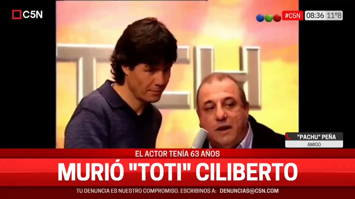 🗣️ "Pachu" Peña, sobre "Toti" Ciliberto: "Es muy triste la noticia. Tengo los mejores recuerdos de él. Era una gran persona, con un corazón enorme" 📲 Seguí #C5N EN VIVO por 👉