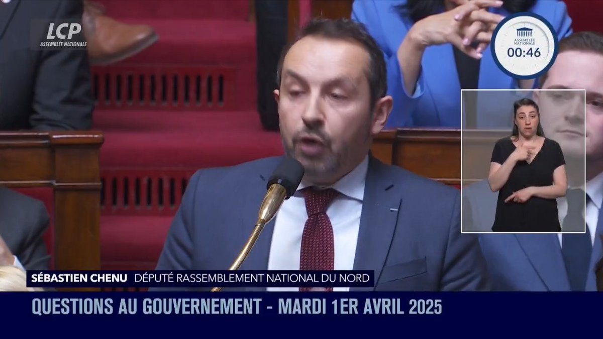Condamnation de Marine Le Pen : "Vous acceptez ici le piétinement de notre état de droit, vous qui aimez tant donner des leçons de moral au monde entier", lance Sébastien Chenu qui prend à témoin certaines réactions internationales pour éreinter le verdict du procès. #DirectAN #QAG