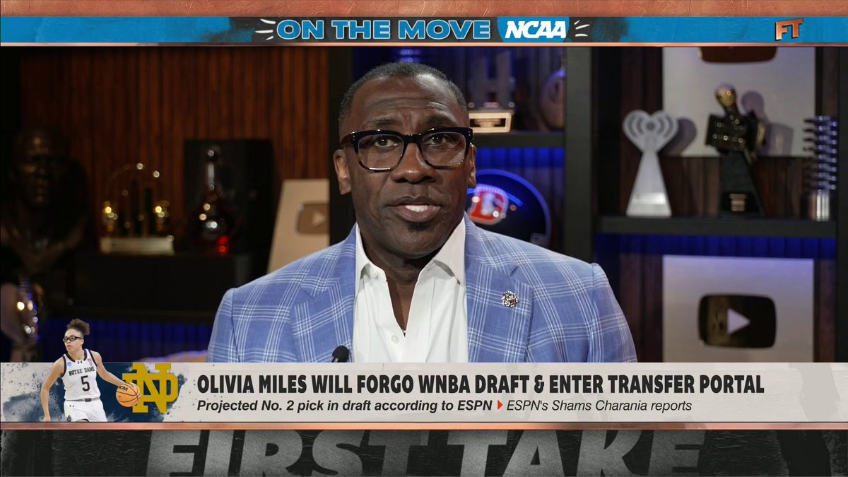 "It's gotta make dollars, and it's gotta make sense, with a S and with a C." 😂 —shannon sharpe on Notre Dame star Olivia Miles choosing to forgo the WNBA draft and enter the transfer portal 👀