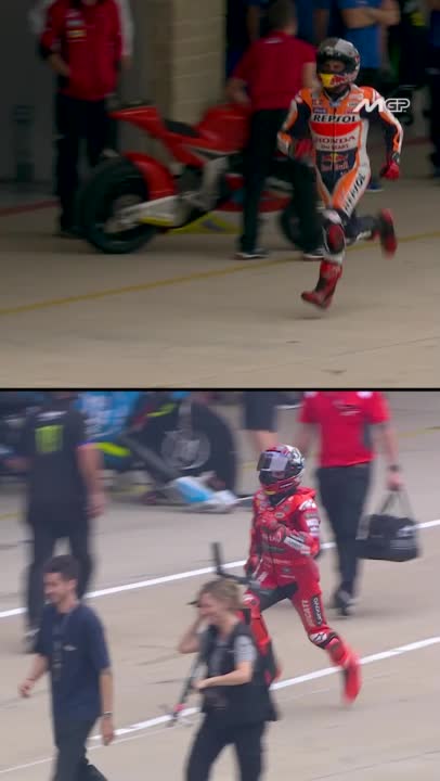 👀 Marc Márquez and his COTA traditions 🏃‍♂️🏃‍♂️🏃‍♂️🏃‍♂️ #AmericasGP 🇺🇸