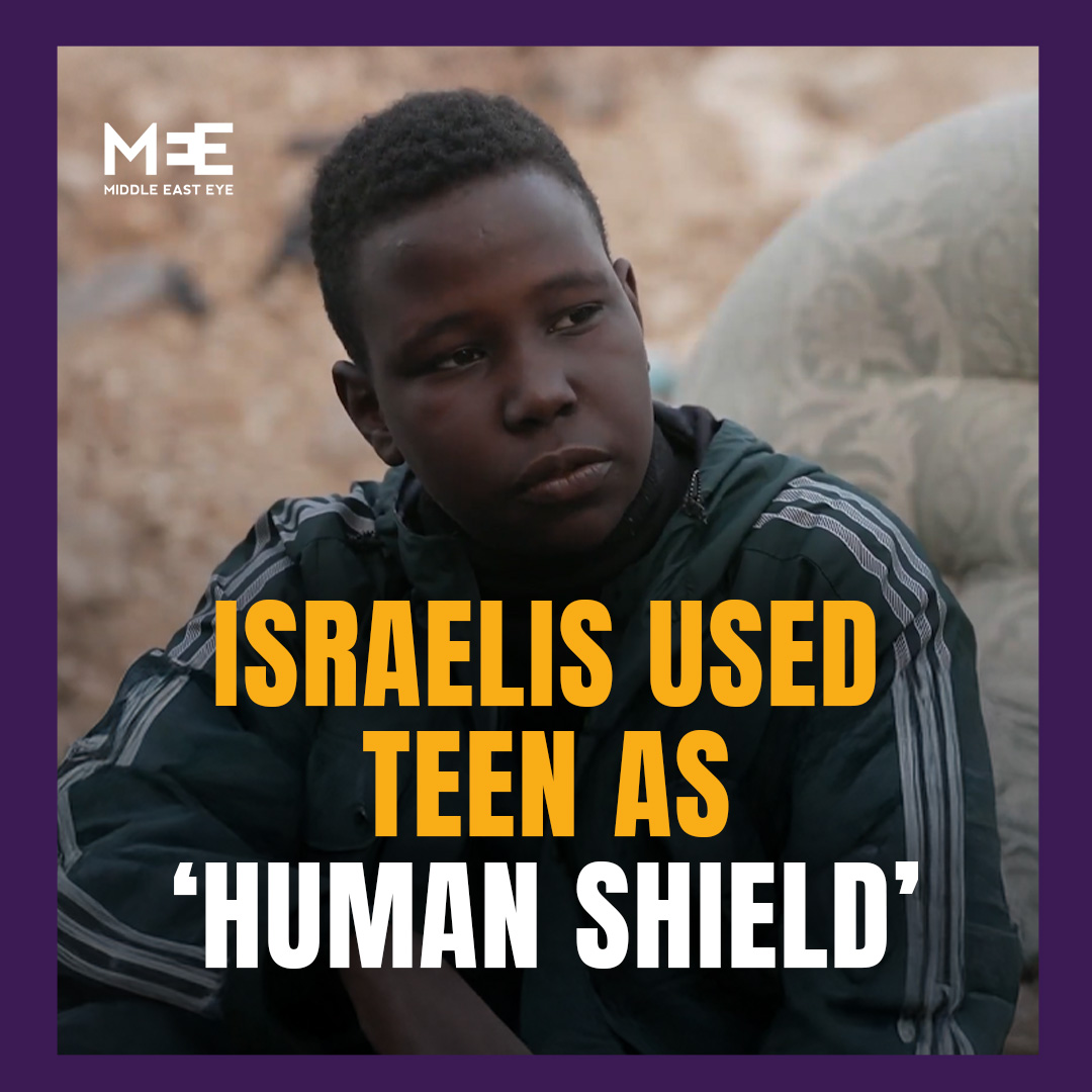 “I was so scared. Then they started beating us.” 14-year-old Omri Salem told CBS that he was forced by Israeli soldiers at gunpoint to be their human shield in Gaza.