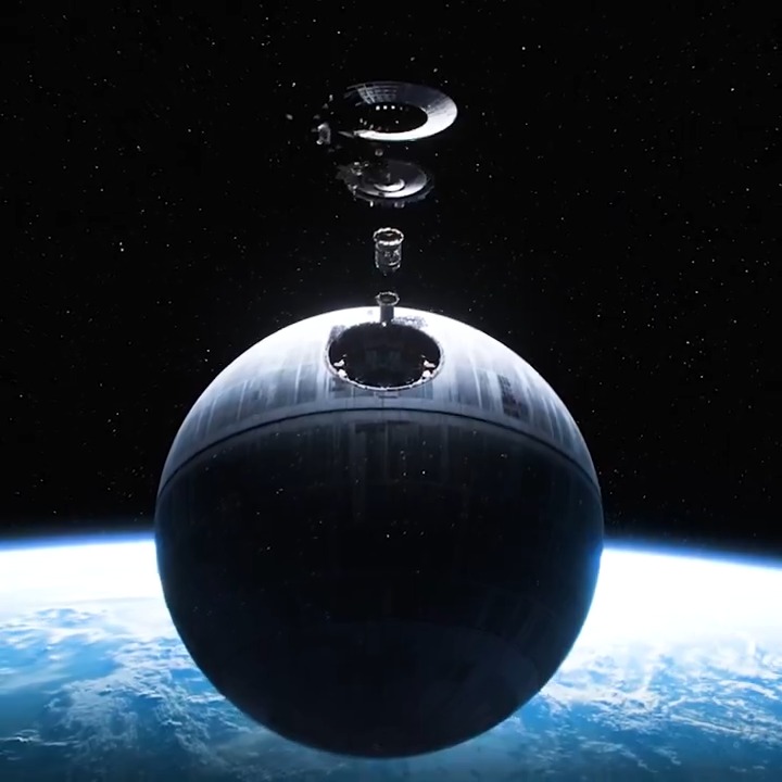 "That's no moon." For more Death Star watch Star Wars: Attack of the Clones, Star Wars: Revenge of the Sith, Star Wars: A New Hope, Star Wars: Return of the Jedi, Rogue One: A Star Wars Story &amp; Andor streaming on Disney+.