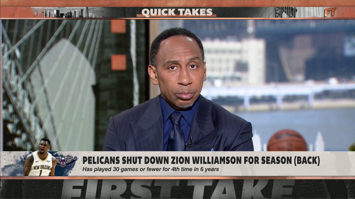 "The word 'bust' comes to mind." - Stephen A. Smith on Zion Williamson (🎥 First Take )