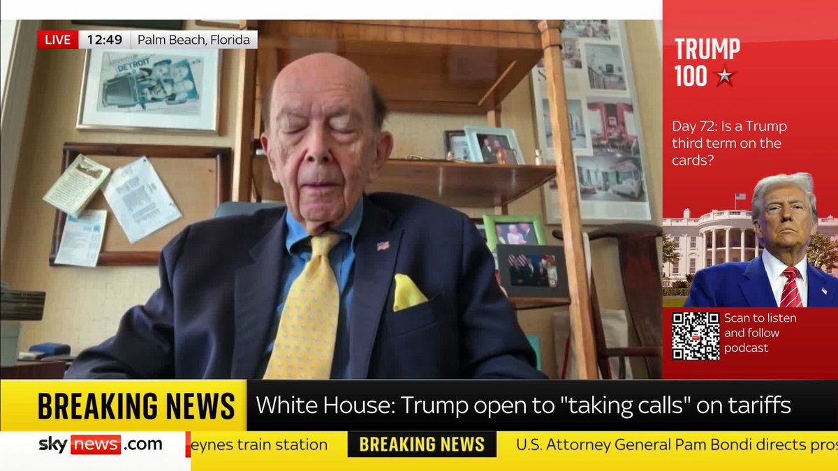'If I were the Prime Minister, I would be trying to think through my overall plan of action' Wilbur Ross, Former US Secretary of Commerce under Donald Trump, discusses how the UK should respond to Donald Trump's tariffs. 📺 Sky 501 and YouTube