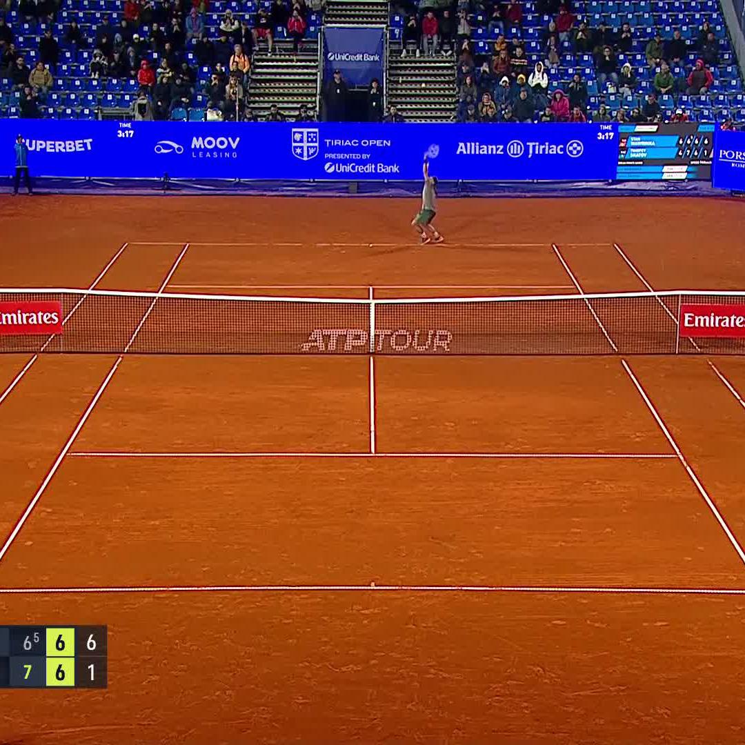 After 3 hours and 18 mins, Stanislas Wawrinka becomes the third player ever aged 40+ to win an ATP/Grand Slam match on clay 💪🇨🇭 #TiriacOpen
