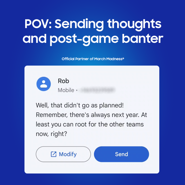#GalaxyS25 Ultra with Google Gemini is here to help your friends cope with their team losing. 🤣 🏀 #OfficialpartnerofMarchMadness #basketball #MarchMadness