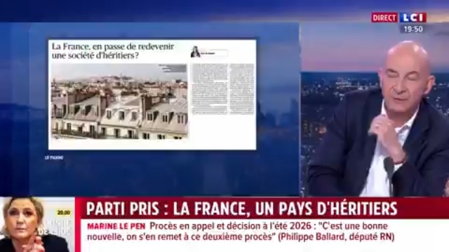 📢 : «La France, un pays d’héritiers », le parti pris #économique de François Lenglet François Lenglet #24hPujadas #LCI #La26 ⤵️