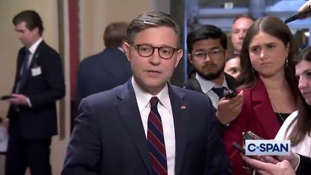 .Speaker Mike Johnson on failed Rule vote: " Well, it's very disappointing results on the floor there. A handful of Republicans joined with all the Democrats to take down a rule. That's rarely done...we can't have any further action on the floor this week."