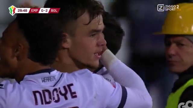DALLINGA VINDT HET NET 🔥 De Nederlander verdubbelt de voorsprong voor Bologna 👏 #ZiggoSport #CoppaItaliaFrecciarossa #EmpoliBologna