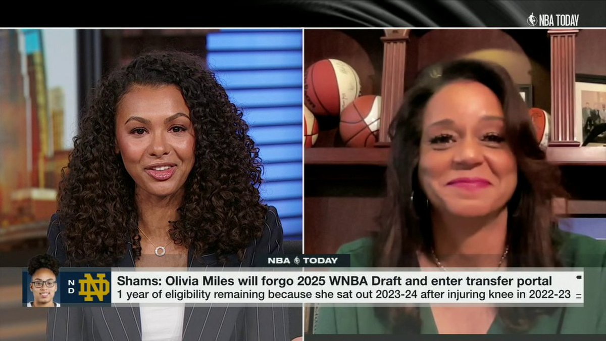 "Olivia Miles at Notre Dame has already got a degree ... You're getting paid in college right now, so what's the rush?" 👀 —CAROLYN PECK on Olivia Miles choosing to forgo the WNBA draft and enter the transfer portal.