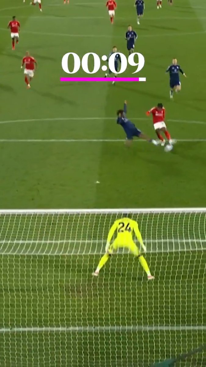 Anthony Elanga ran 85 metres in 9 seconds WITH the ball in his counter-attack goal vs Man Utd ⌚️🔥