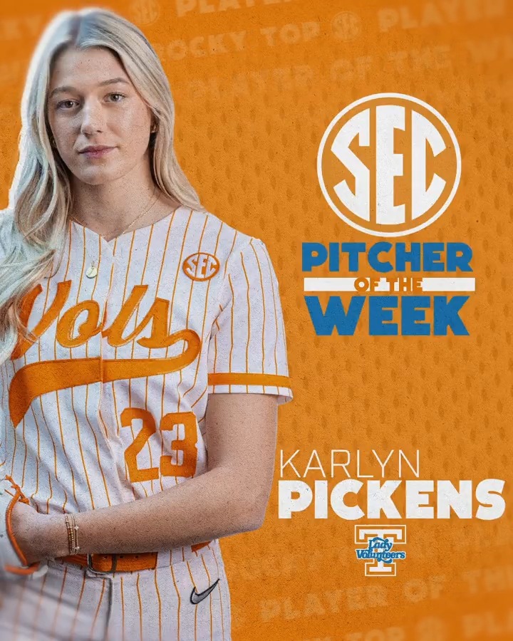 🥎 SEC Pitcher of the Week: April 1 🟠 Karlyn Pickens Tennessee Softball x #SECSB