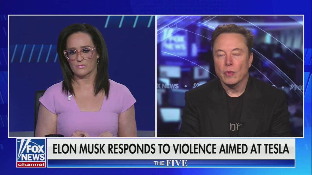Musk: I find it hypocritical that the same Democrat politicians that would want to throw someone in prison for 20 years simply for watching things at January 6th, but not doing violence have -- you don't hear a single word from them about the actual violence happening against Tesla. What incredible hypocrites they are.