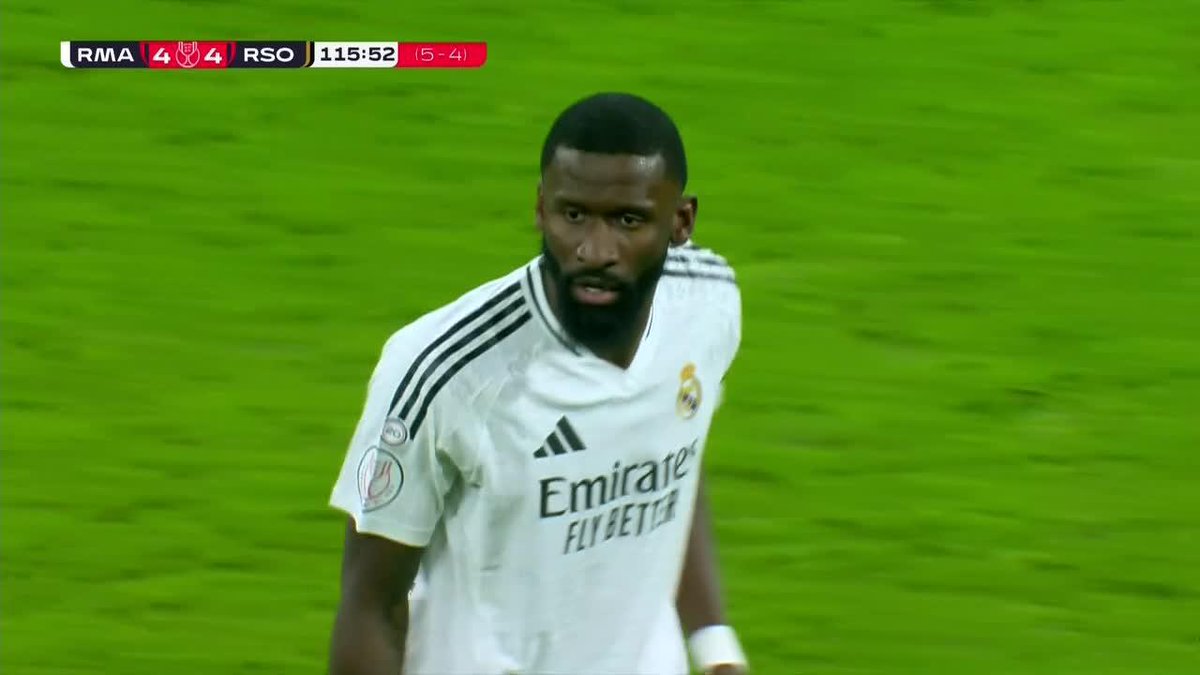 RUDIGER WITH A HEADER TO PUT REAL MADRID AHEAD IN EXTRA TIME 🤯🔥