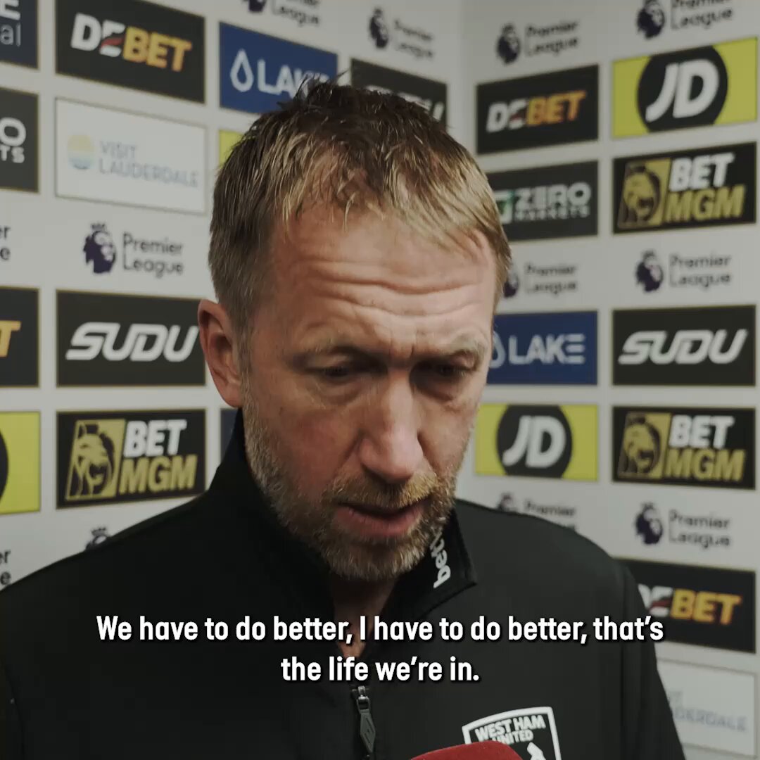 "We have to do better" 🗣️ Graham Potter's post-match thoughts.