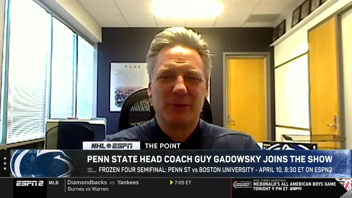 Head Coach Guy Gadowsky joined ESPN's BucciOT.Com on The Point earlier this evening to talk all things Penn State Hockey and look ahead at next week's Frozen Four in St. Louis!! #WeAre #HockeyValley