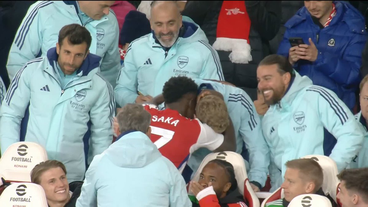 Saka scores after just 7 minutes on his Arsenal comeback ⏱️