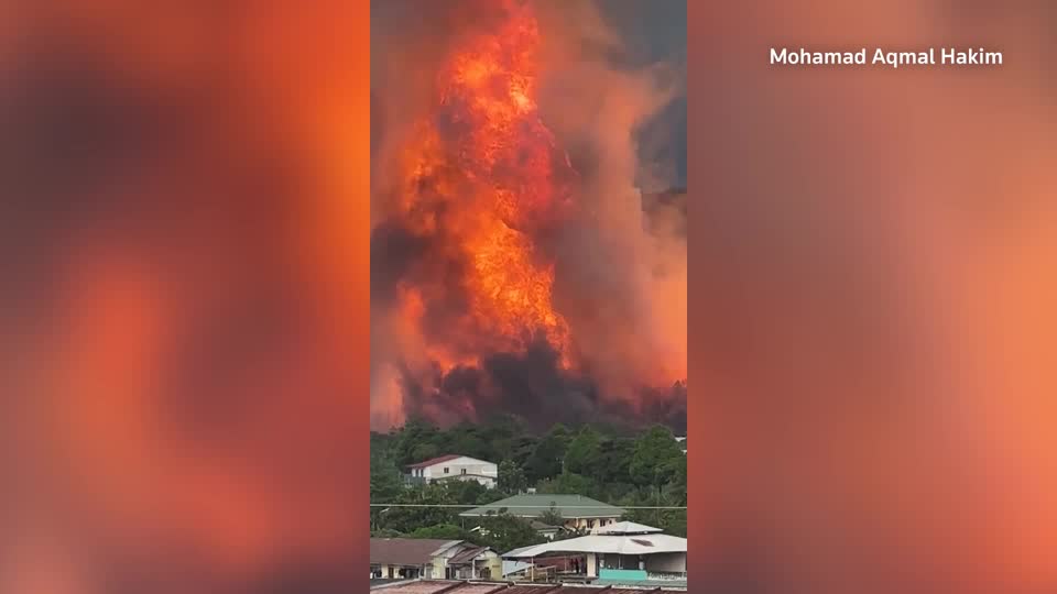 A huge fire that raged for hours at a gas pipeline in Malaysia sent scores of people to hospitals. While no deaths have been reported, about 190 homes were damaged