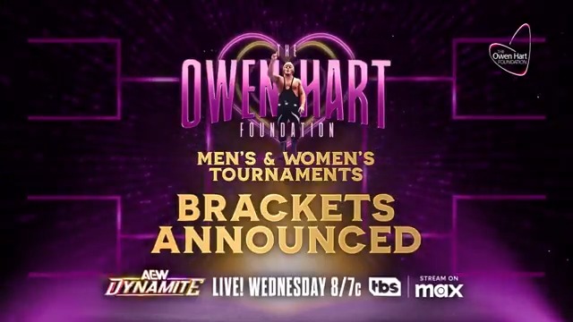 TOMORROW 04/02! #AEWDynamite Peoria, IL LIVE at 8ET / 7CT on TBS Network + @SportsOnMax #OwenCup Brackets Announced Who will punch their ticket to #AEWAllInTexas? The 2025 Owen Hart Foundation Men's & Women's Tournament brackets are announced TOMORROW!