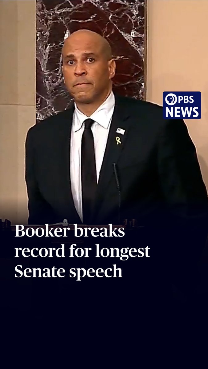 Sen. Cory Booker broke a record Tuesday night for the longest individual Senate floor speech ever, standing and speaking for more than a day in protest of the Trump administration’s policies. At 7:19 p.m. EDT on Tuesday, Senate Minority Leader Chuck Schumer asked the New Jersey Democrat if he would yield for a question. “Do you know you have just broken the record? Do you know how proud this caucus is of you? Do you know how proud America is of you?” Schumer asked as the Senate chamber erupted in applause and cheers. Booker began his speech Monday evening at 7 p.m. EDT and persisted until 8:05 p.m. EDT Tuesday, for a total of at least 25 hours and 4 minutes. With the help of Democratic senators who asked questions, he blew past the previous record set by the late segregationist Sen. Strom Thurmond, whose filibuster against the Civil Rights Act of 1957 lasted for 24 hours and 18 minutes. In his speech, Booker said President Donald Trump “has inflicted so much harm” on Americans’ safety, financial well-being, democratic form of government and sense of decency in a little more than two months in office. “These are not normal times in America,” Booker said, “and they should not be treated as such.”