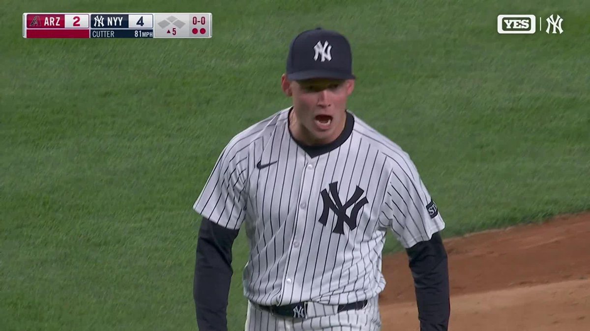 Will Warren is PUMPED for his 4th strikeout 🔥 #YANKSonYES