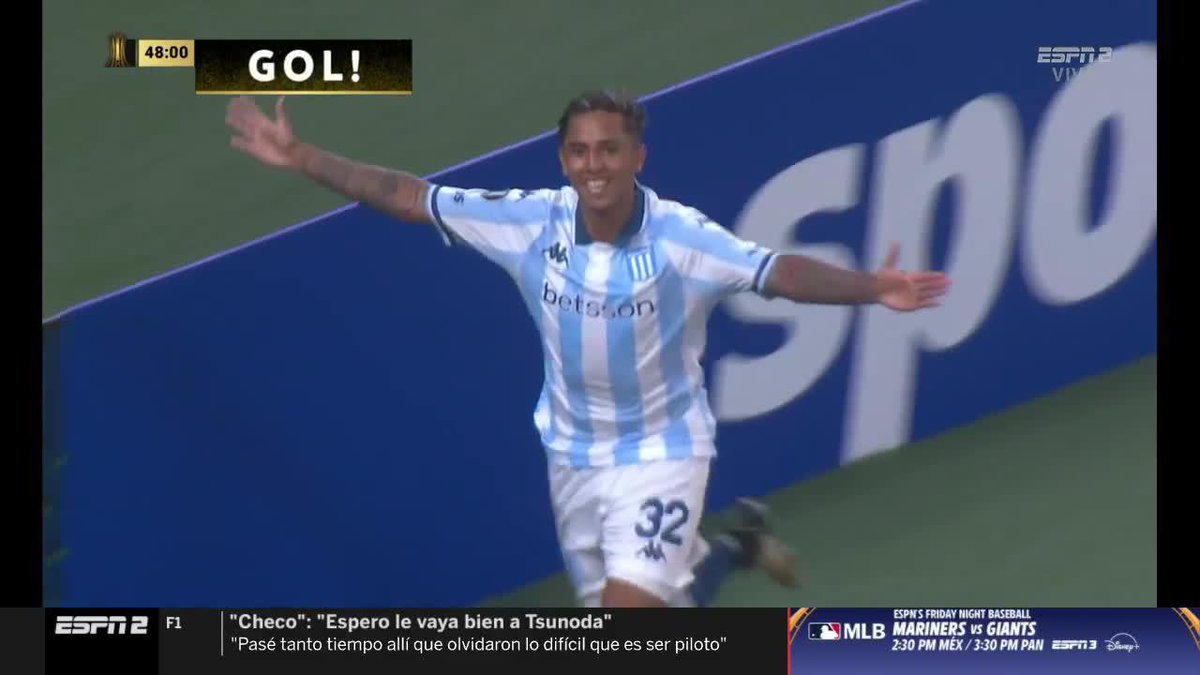 🔥🇦🇷 AGUSTÍN ALMENDRA PARA EL 2-0 DE RACING ANTE FORTALEZA EN BRASIL.