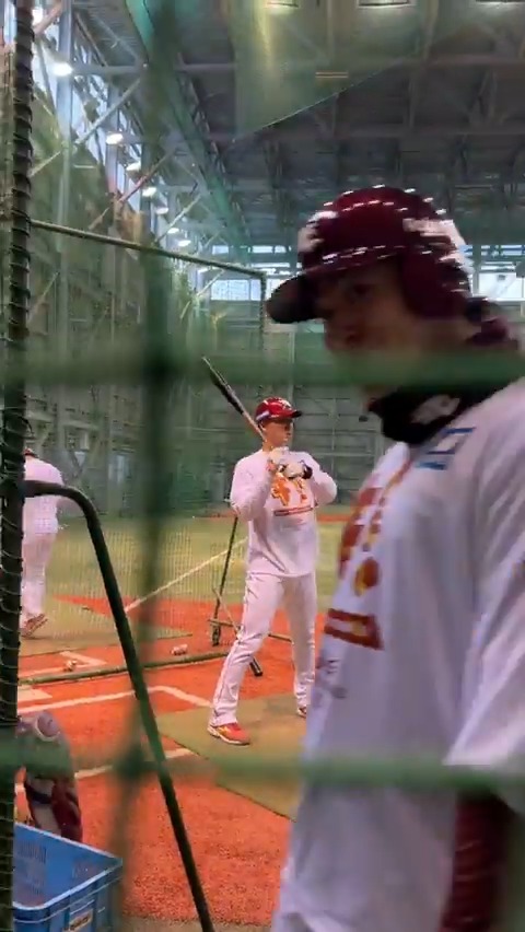 #村林一輝 選手のバッティングを 撮りたいのに… #ネットを使って邪魔してくるスタイル #伊藤裕季也 #RakutenEagles #キ！