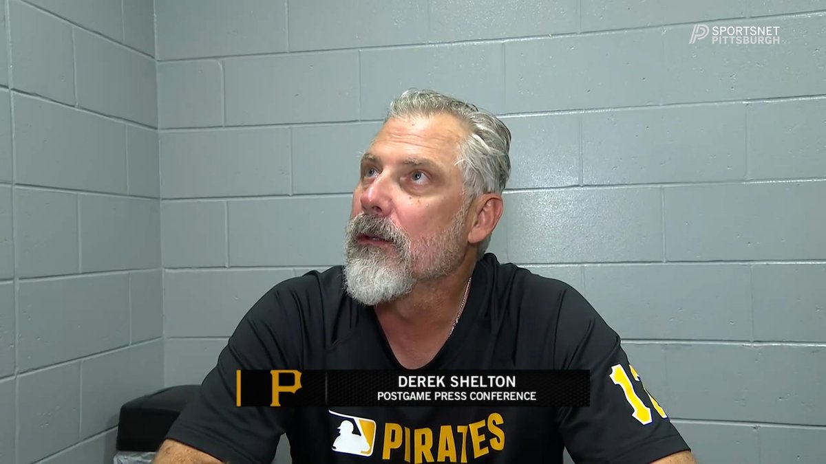 Derek Shelton on Thomas Harrington's MLB debut: "First inning, he got sped up a little bit… that happens sometimes in your first start. We know he’s got good stuff—just need to settle him down and make sure he gets in the zone."