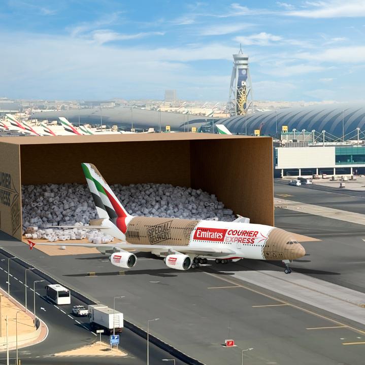 No, we weren’t joking. Introducing Emirates Courier Express. 📦✈️ Emirates Courier Express will fly your packages from all around the world, right to your doorstep. Find out more: