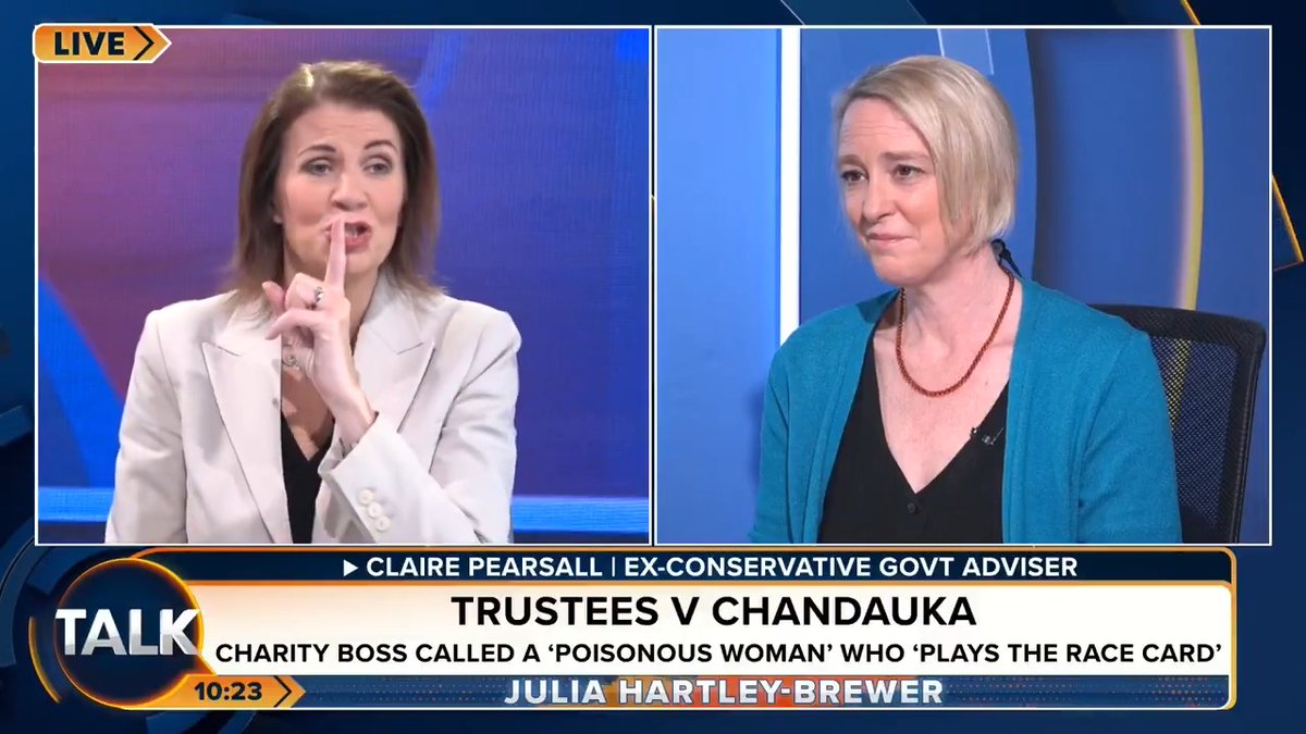 Julia Hartley-Brewer blasts Prince Harry and Meghan Markle for not "sodding off to America like they said they would do", as Sussex fans abuse Sentebale's boss. "No one SODDING cares! These people need real problems... Sane British people don't care about them!" Julia Hartley-Brewer