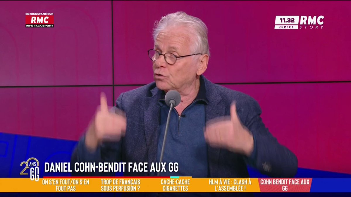🦺 "Je suis contre les Gilets jaunes. Ce sont des révoltés franchouillards", assure Daniel Cohn-Bendit #GGRMC