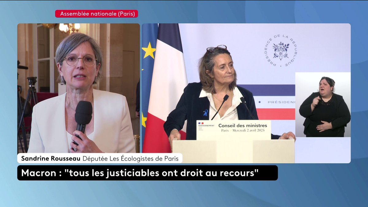 🔴 Direct 🗣"Ce type de manifestations n'a pas de légitimité et c'est irresponsable de la part des responsables du RN que d'appeler à de telles manifestations" déclare Sandrine Rousseau, députée Les Écologistes.