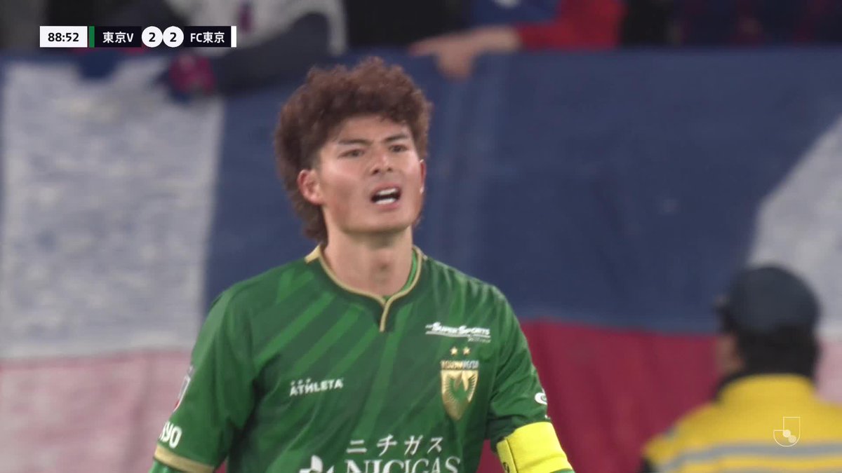 試合終盤に #エンリケトレヴィザン 意地のヘッド!!! 🎦 ゴール動画 🏆 明治安田Ｊ１リーグ 第8節 🆚 東京ＶvsFC東京 🔢 2-2 ⌚️ 89分 ⚽️ エンリケ トレヴィザン（FC東京) #Ｊリーグ