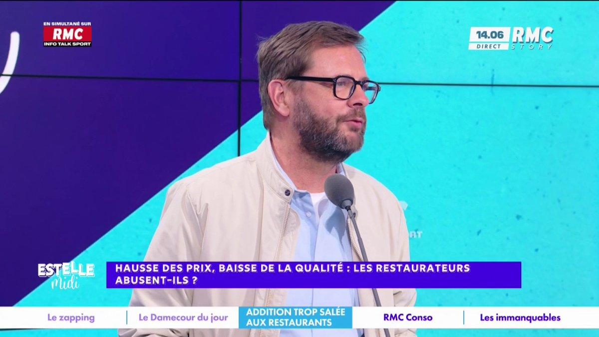 🍽️ Les restaurants sont-ils devenus trop chers ? 🎙️ Lavrilleux Jerome : "On peut rajouter une baisse de la qualité d'accueil. Ce qui semble le plus cher, c'est le sourire ! Si je vais au restaurant pour manger ce que je peux trouver chez Picard, je le mange chez moi" #EstelleMidi