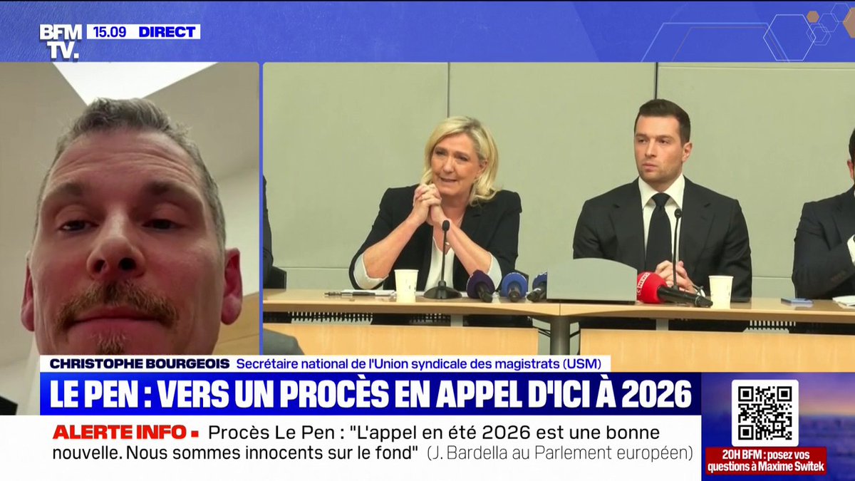 Menaces contre les juges: "Les magistrats sont aujourd'hui en danger parce qu'ils font leur travail", s'alarme Christophe Bourgeois, secrétaire national de l'USM