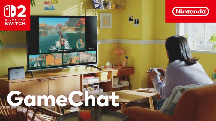 Chat, share your game screen, and hang out with friends using GameChat, a new online feature for #NintendoSwitch2! #NintendoDirect