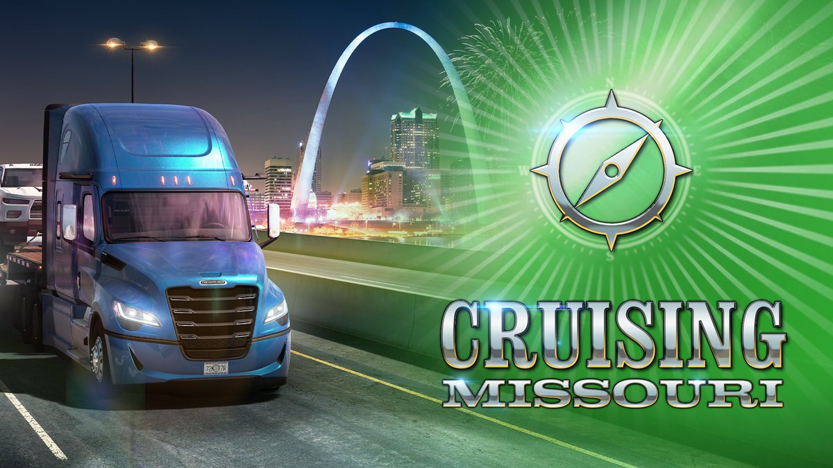 The Missouri DLC is coming to American Truck Simulator tomorrow! 😍 Celebrate the release of our newest map expansion by taking part in our World of Trucks event #CruisingMissouri and earn unique rewards! 🚛💨 Read more here 👇