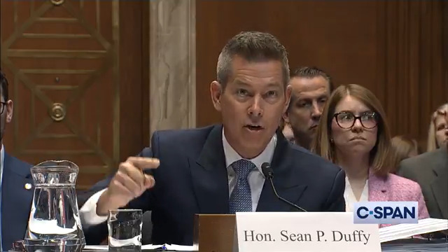 .Sheldon Whitehouse asks about "heresy hunt" in grant application delays. Secretary Sean Duffy: "I've been there for two months and I don't believe following the will of Congress is heresy."